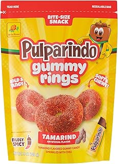 Pulparindo Gummy Rings - Tamarind 9 oz 12 bags
