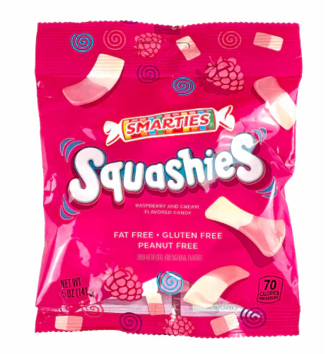 Smarties Squashies Raspberry n' Cream 5 oz 12 pieces