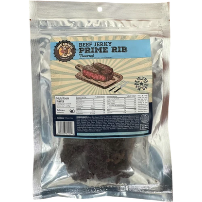 Cow Crack Prime Rib Beef Jerky 3 oz 1 bag