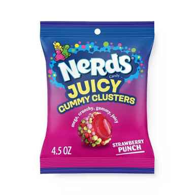 Nerds Juicy Gummy Clusters Strawberry Punch 4.5 oz 12 pieces