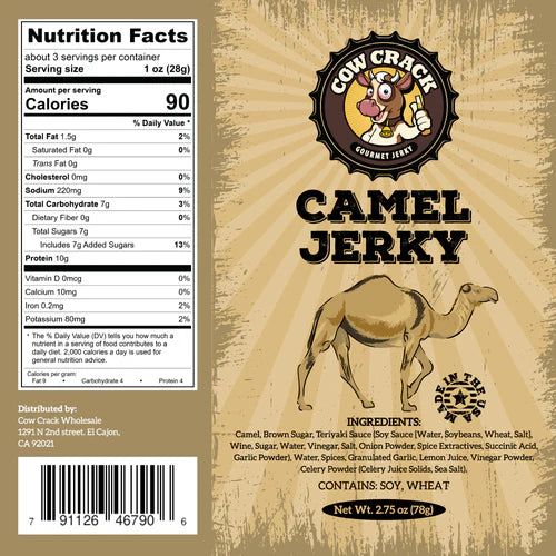 Cow Crack Camel Jerky 2.75 Oz 1 bag