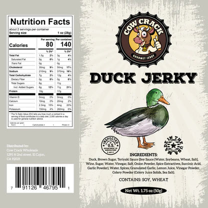 Cow Crack Duck Jerky 1.75 oz 1 bag
