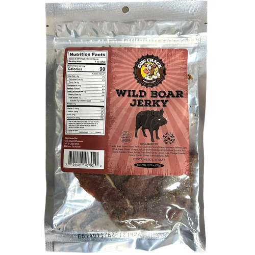 Cow Crack Wild Boar Jerky 2.75 oz 1 bag