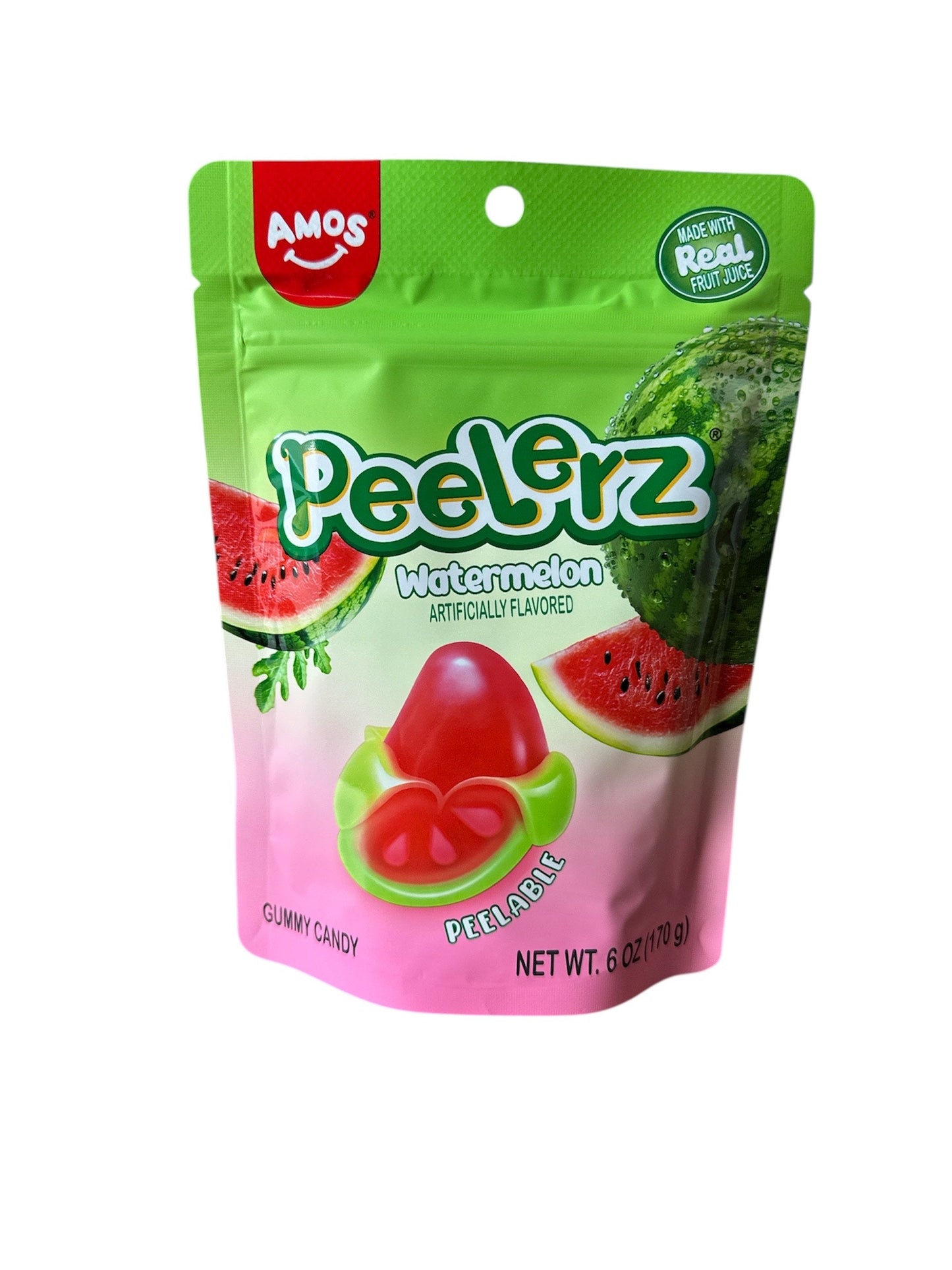 Amos Peelerz Watermelon - 6 oz 12 Bags