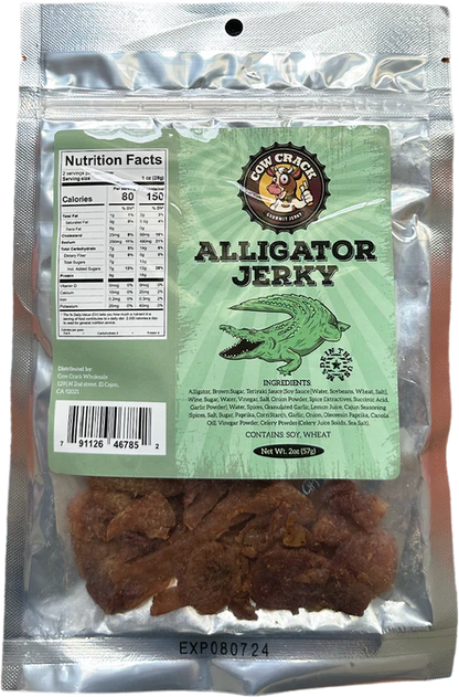 Cow Crack Alligator Jerky 2 Oz 1 bag