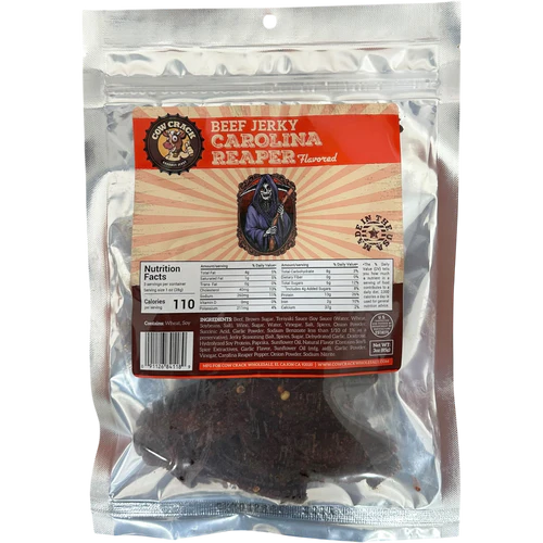 Cow Crack Carolina Reaper Beef Jerky 3 oz 1 bag