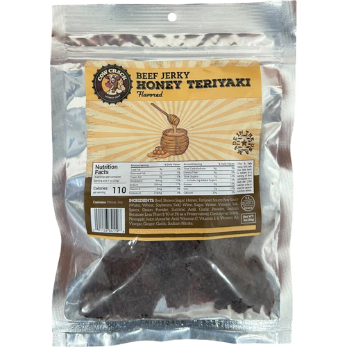 Cow Crack Honey Teriyaki Beef Jerky 3 oz 1 bag