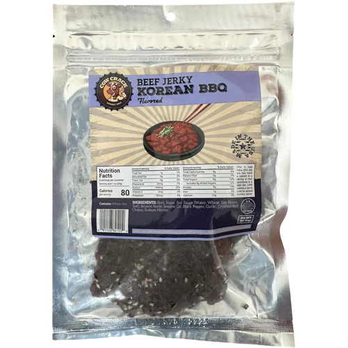 Cow Crack Korean BBQ Beef Jerky 3 oz 1 bag