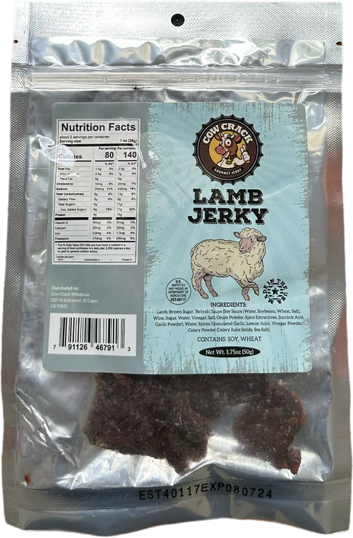 Cow Crack Lamb Jerky 1.75 oz 1 bag