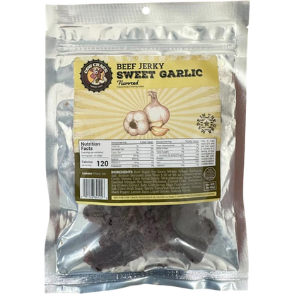 Cow Crack Sweet Garlic Beef Jerky 3 oz 1 bag