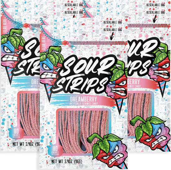 Sour Strips DreamBerry 4 oz